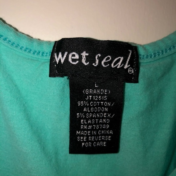 Teal Short sleeve top - cut out keyhole back - Picture 4 of 4